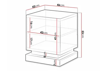 Strontian Sängbord 46 cm Scandinavian Choice White - Huonekalut - Pöytä & ruokailuryhmä - Apupöytä & sivupöytä - Yöpöytä