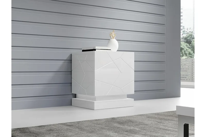 Strontian Sängbord 46 cm Scandinavian Choice White - Huonekalut - Pöytä & ruokailuryhmä - Apupöytä & sivupöytä - Yöpöytä