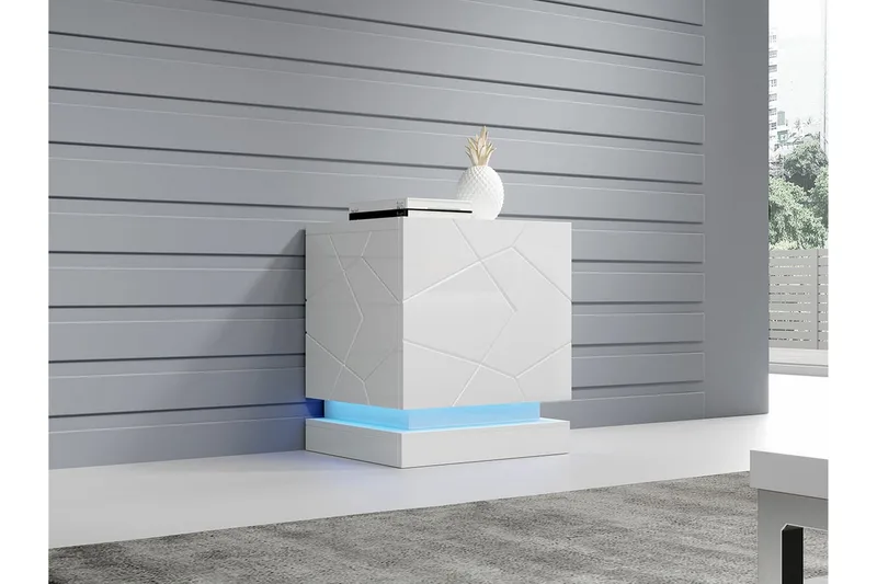 Strontian Sängbord 46 cm Scandinavian Choice White - Huonekalut - Pöytä & ruokailuryhmä - Apupöytä & sivupöytä - Yöpöytä