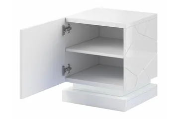 Strontian Sängbord 46 cm Scandinavian Choice White - Huonekalut - Pöytä & ruokailuryhmä - Apupöytä & sivupöytä - Yöpöytä