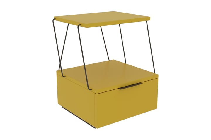 Yöpöytä Tekoba 42x41 cm - Keltainen - Yöpöytä