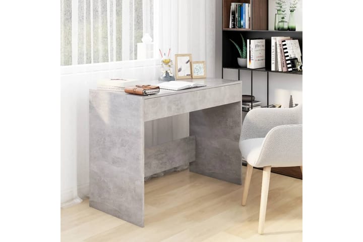 Työpöytä betoninharmaa 101x50x76,5 cm lastulevy - Harmaa - Yöpöytä