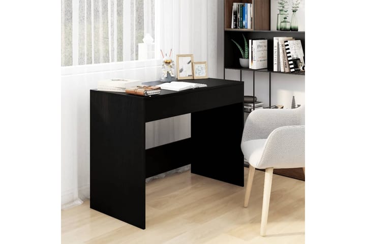 Työpöytä musta 101x50x76,5 cm lastulevy - Musta - Yöpöytä