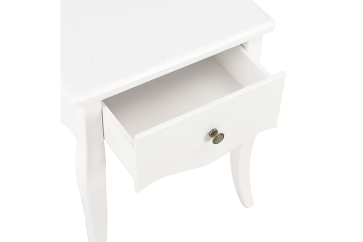 Yöpöytä valkoinen 40x30x50 cm mäntypuu - Valkoinen - Yöpöytä