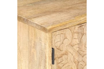 Veistetty yöpöytä 40x30x50 cm täysi mangopuu - Ruskea - Huonekalut - Pöytä & ruokailuryhmä - Apupöytä & sivupöytä - Yöpöytä