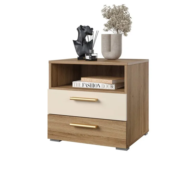 Yöpöytä Vertina 2 laatikolla - Huonekalut - Pöytä & ruokailuryhmä - Apupöytä & sivupöytä - Yöpöytä