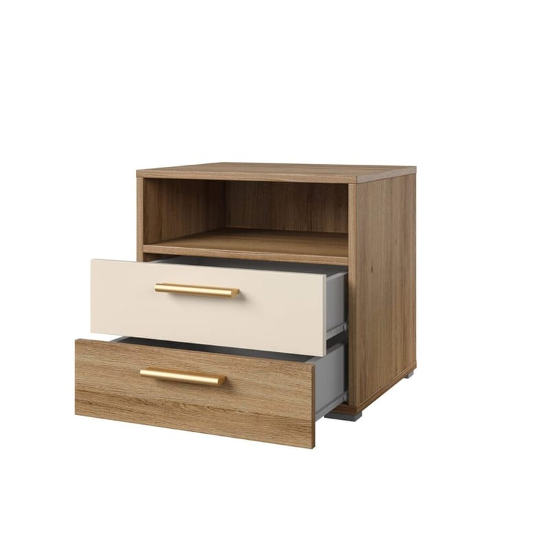 Yöpöytä Vertina 2 laatikolla - Huonekalut - Pöytä & ruokailuryhmä - Apupöytä & sivupöytä - Yöpöytä