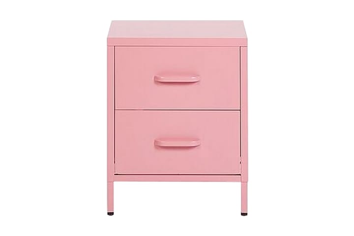 Yöpöytä Visanza 43 cm - Teräs / vaaleanpunainen - Yöpöytä