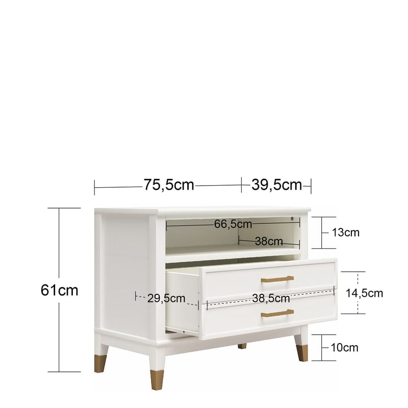 Yöpöytä Westerleigh Haaleanvihreä - Haaleanpunainen - Huonekalut - Pöytä & ruokailuryhmä - Apupöytä & sivupöytä - Yöpöytä