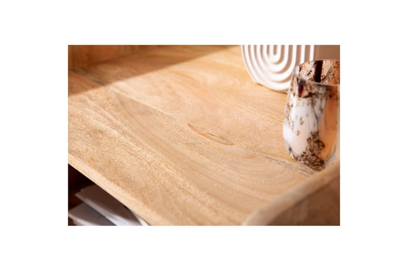 Yöpöytä Wohnling Kiinteä mangopuu, laatikko, säilytyslokero ja wieniläinen rottinkityö - Huonekalut - Pöytä & ruokailuryhmä - Apupöytä & sivupöytä - Yöpöytä