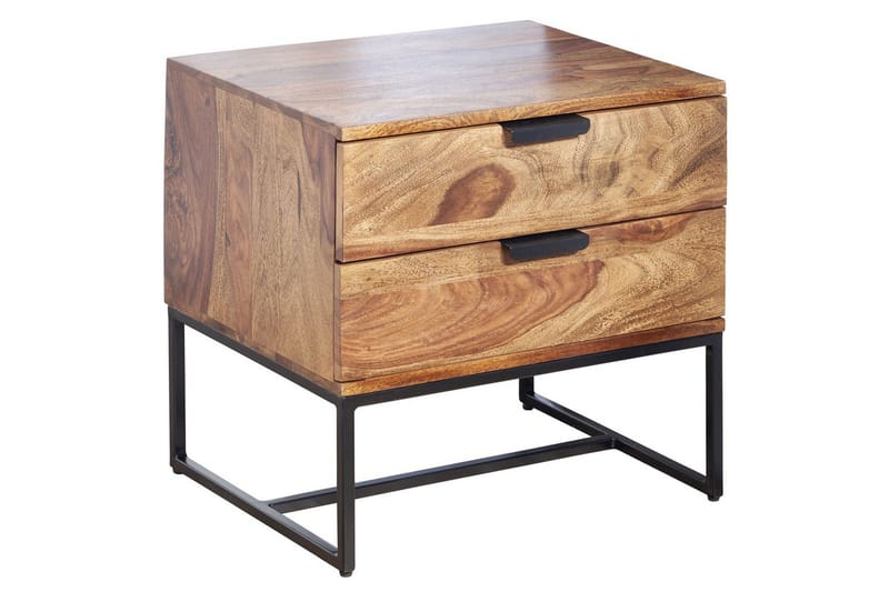 Yöpöytä Wohnling Massiivipuusta valmistettu normaalille sängykorkeudelle, 2 vetolaatikkoa, maalaisromanttinen, undefined