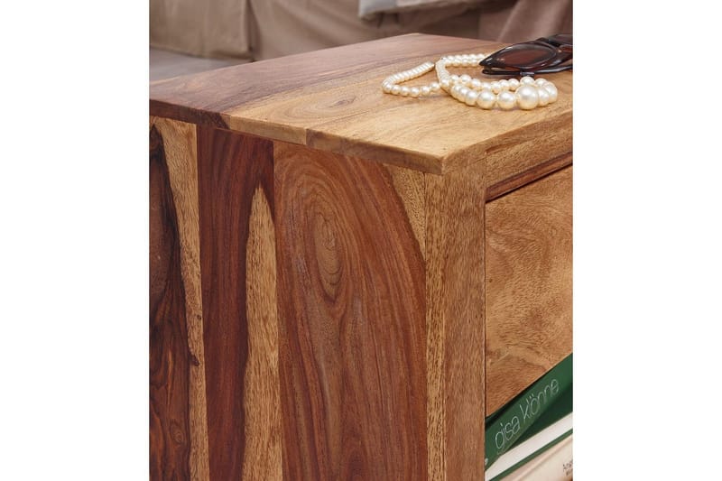 Yöpöytä Wohnling Täyspuuta, laatikolla, hylly, maalaismainen - Huonekalut - Pöytä & ruokailuryhmä - Apupöytä & sivupöytä - Yöpöytä