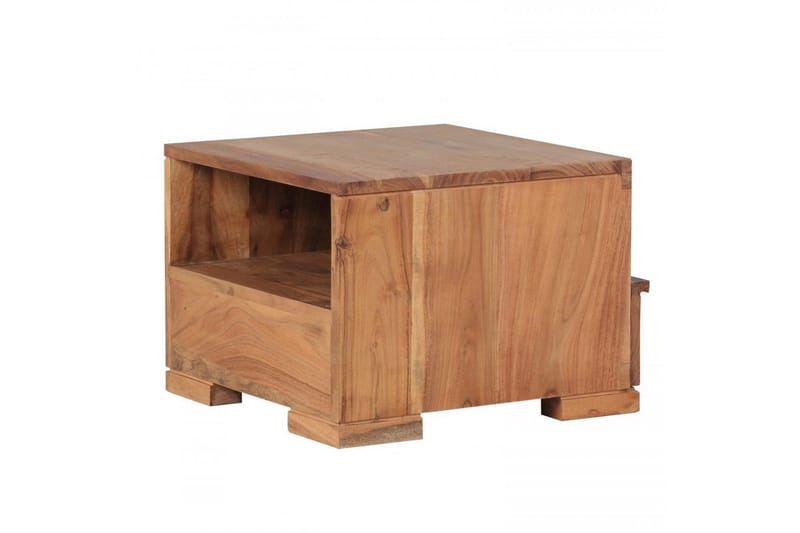 Yöpöytä Wohnling Täyttä puuta laatikolla ja hyllyllä matalassa muotoilussa maalaistyyliä Akaasia - Akaasia - Huonekalut - Pöytä & ruokailuryhmä - Apupöytä & sivupöytä - Yöpöytä