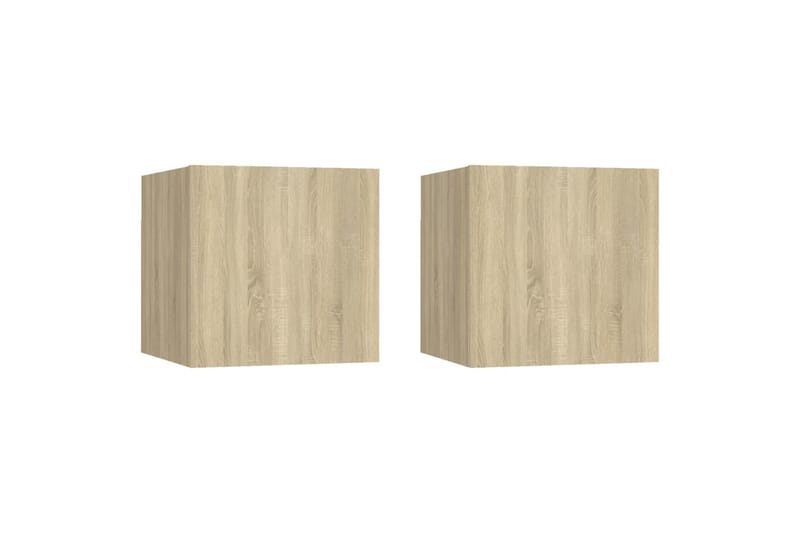 Yöpöydät 2 kpl 30,5x30x30 cm Sonoma-tammi - Ruskea - Huonekalut - Pöytä & ruokailuryhmä - Apupöytä & sivupöytä - Yöpöytä
