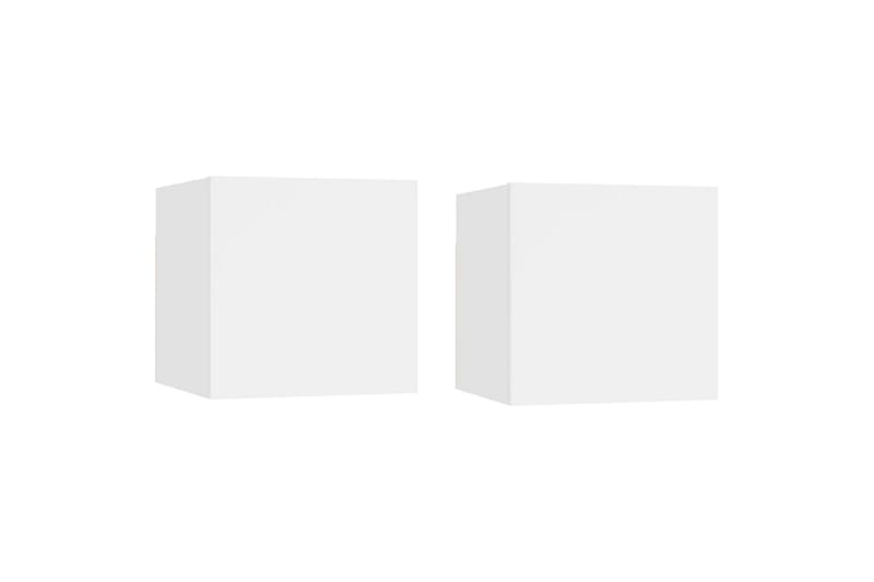 Yöpöydät 2 kpl 30,5x30x30 cm - Valkoinen - Huonekalut - Pöytä & ruokailuryhmä - Apupöytä & sivupöytä - Yöpöytä