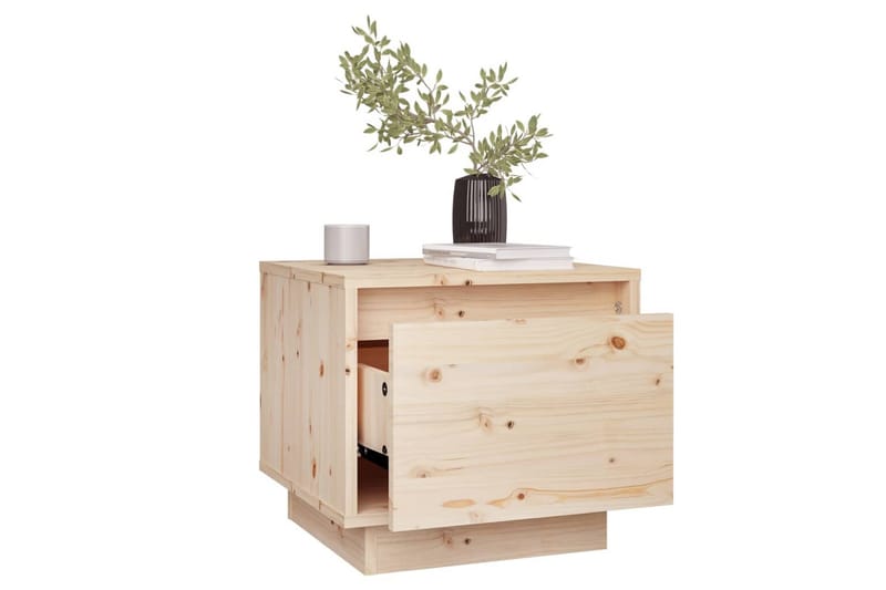 Yöpöydät 2 kpl 35x34x32 cm täysi mänty - Ruskea - Huonekalut - Pöytä & ruokailuryhmä - Apupöytä & sivupöytä - Yöpöytä