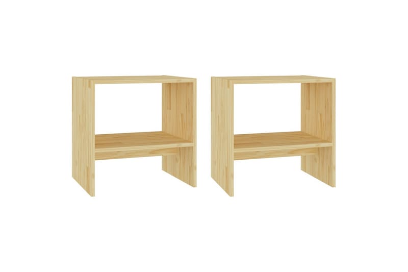 Yöpöydät 2 kpl 40x30,5x40 cm täysi mänty - Huonekalut - Pöytä & ruokailuryhmä - Apupöytä & sivupöytä - Yöpöytä