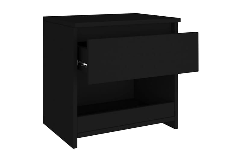 Yöpöydät 2 kpl 40x30x39 cm - Musta - Huonekalut - Pöytä & ruokailuryhmä - Apupöytä & sivupöytä - Yöpöytä