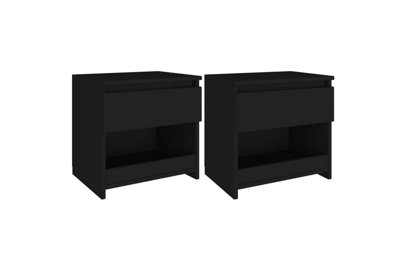 Yöpöydät 2 kpl 40x30x39 cm - Musta - Huonekalut - Pöytä & ruokailuryhmä - Apupöytä & sivupöytä - Yöpöytä
