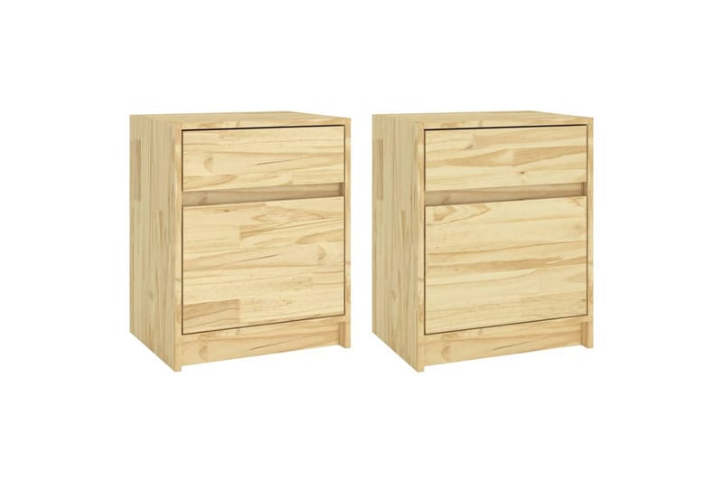 Yöpöydät 2 kpl 40x31x50 cm täysi mänty - Ruskea - Huonekalut - Pöytä & ruokailuryhmä - Apupöytä & sivupöytä - Yöpöytä