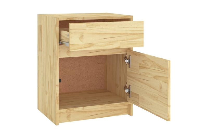 Yöpöydät 2 kpl 40x31x50 cm täysi mänty - Ruskea - Huonekalut - Pöytä & ruokailuryhmä - Apupöytä & sivupöytä - Yöpöytä