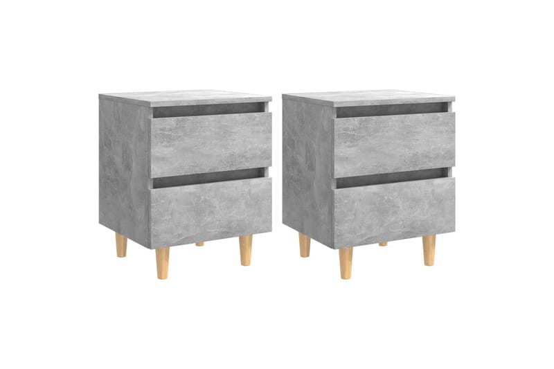 Yöpöydät 2 kpl 40x35x50 cm Mäntyjalat - Betoninharmaa - Huonekalut - Pöytä & ruokailuryhmä - Apupöytä & sivupöytä - Yöpöytä