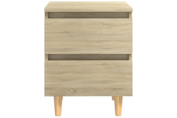 Yöpöydät 2 kpl 40x35x50 cm Mäntyjalat Sonoma-tammi - Ruskea - Huonekalut - Pöytä & ruokailuryhmä - Apupöytä & sivupöytä - Yöpöytä