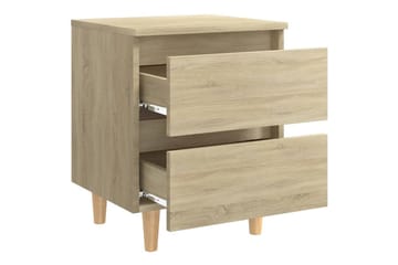 Yöpöydät 2 kpl 40x35x50 cm Mäntyjalat Sonoma-tammi - Ruskea - Huonekalut - Pöytä & ruokailuryhmä - Apupöytä & sivupöytä - Yöpöytä
