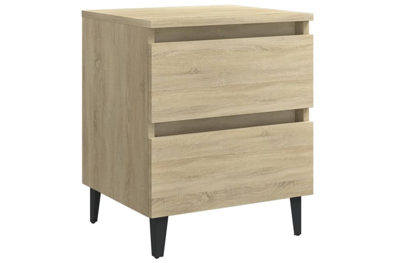Yöpöydät 2 kpl 40x35x50 cm Sonoma-tammi - Ruskea - Huonekalut - Pöytä & ruokailuryhmä - Apupöytä & sivupöytä - Yöpöytä