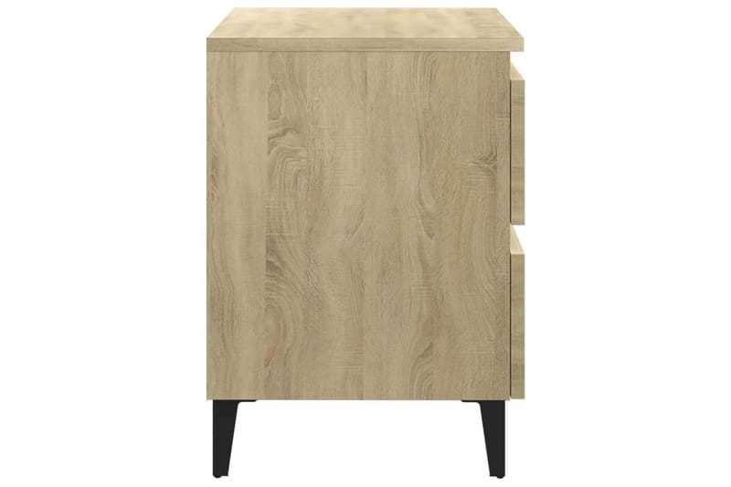 Yöpöydät 2 kpl 40x35x50 cm Sonoma-tammi - Ruskea - Huonekalut - Pöytä & ruokailuryhmä - Apupöytä & sivupöytä - Yöpöytä