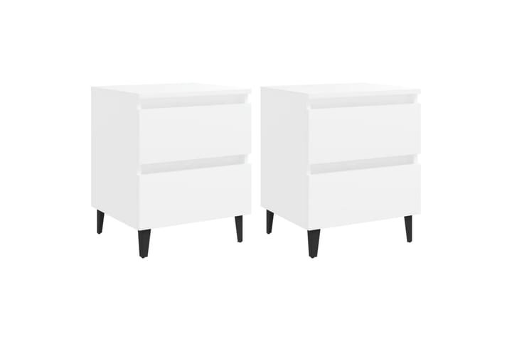 Yöpöydät 2 kpl 40x35x50 cm - Valkoinen - Yöpöytä