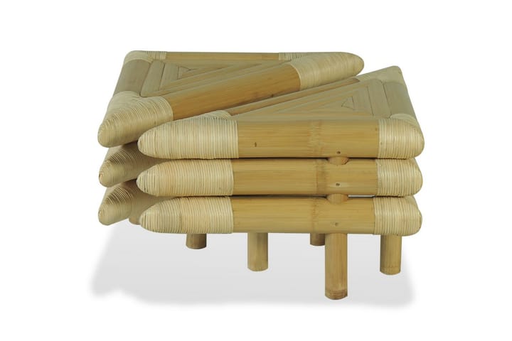 Yöpöydät 2 kpl 60x60x40 cm bambu luonnollinen - Ruskea - Yöpöytä