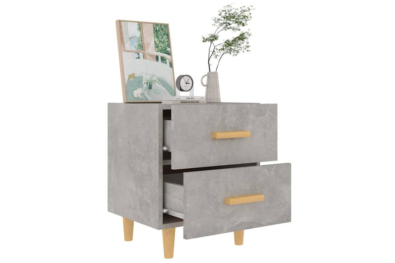 Yöpöydät 2 kpl betoninharmaa 40x35x47,5 cm - Harmaa - Huonekalut - Pöytä & ruokailuryhmä - Apupöytä & sivupöytä - Yöpöytä