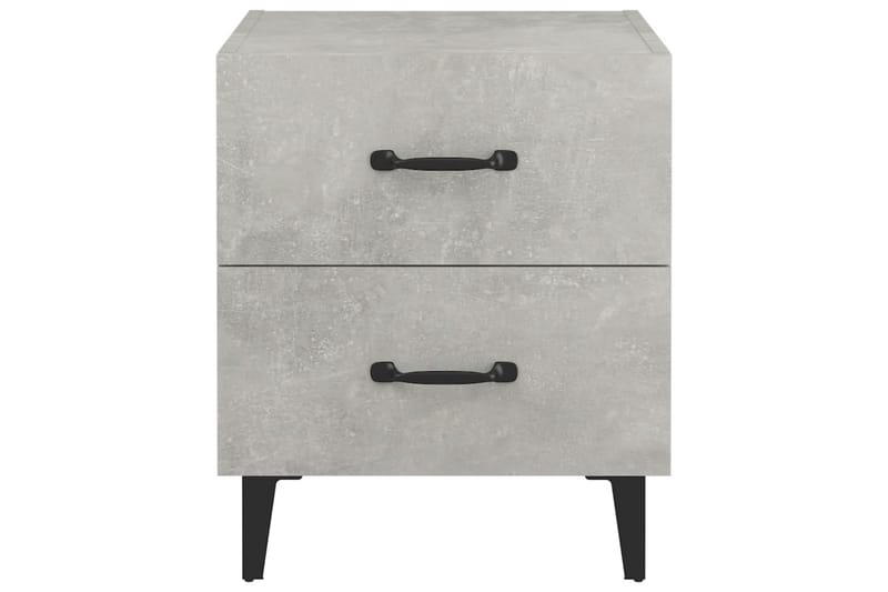 Yöpöydät 2 kpl betoninharmaa 40x35x47,5 cm - Harmaa - Huonekalut - Pöytä & ruokailuryhmä - Apupöytä & sivupöytä - Yöpöytä