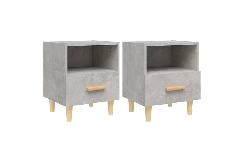 Yöpöydät 2 kpl betoninharmaa 40x35x47 cm - Harmaa - Huonekalut - Pöytä & ruokailuryhmä - Apupöytä & sivupöytä - Yöpöytä