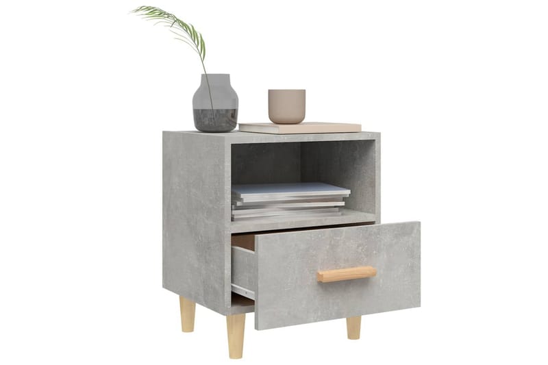 Yöpöydät 2 kpl betoninharmaa 40x35x47 cm - Harmaa - Huonekalut - Pöytä & ruokailuryhmä - Apupöytä & sivupöytä - Yöpöytä