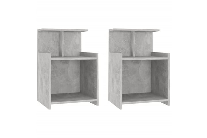 Yöpöydät 2 kpl betoninharmaa 40x35x60 cm lastulevy - Yöpöyt�ä