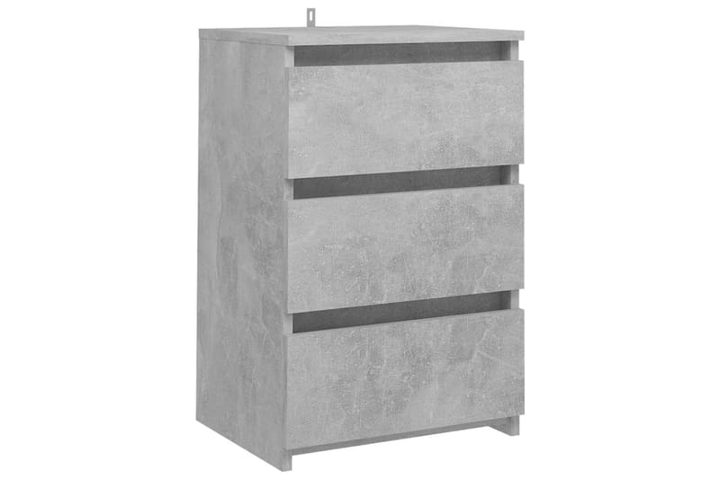 Yöpöydät 2 kpl betoninharmaa 40x35x62,5 cm lastulevy - Huonekalut - Pöytä & ruokailuryhmä - Apupöytä & sivupöytä - Yöpöytä