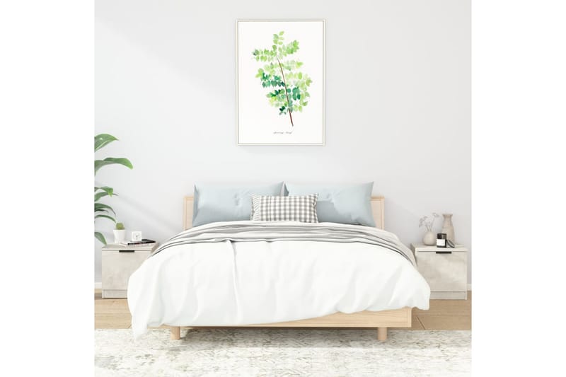 Yöpöydät 2 kpl betoninharmaa 40x39x40 cm - Harmaa - Huonekalut - Pöytä & ruokailuryhmä - Apupöytä & sivupöytä - Yöpöytä