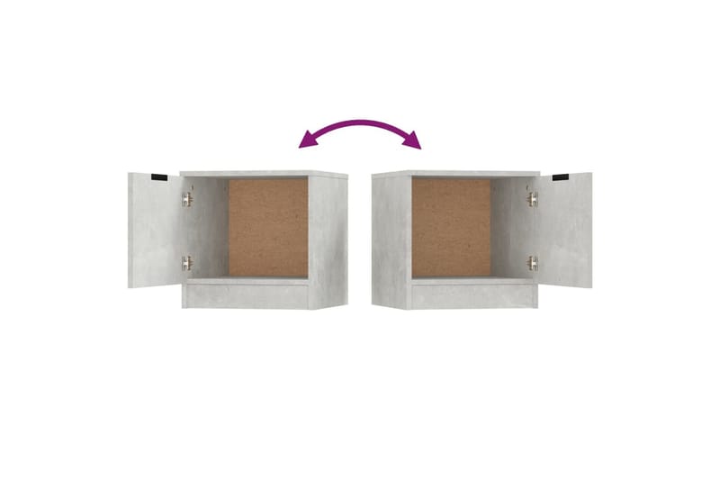 Yöpöydät 2 kpl betoninharmaa 40x39x40 cm - Harmaa - Huonekalut - Pöytä & ruokailuryhmä - Apupöytä & sivupöytä - Yöpöytä