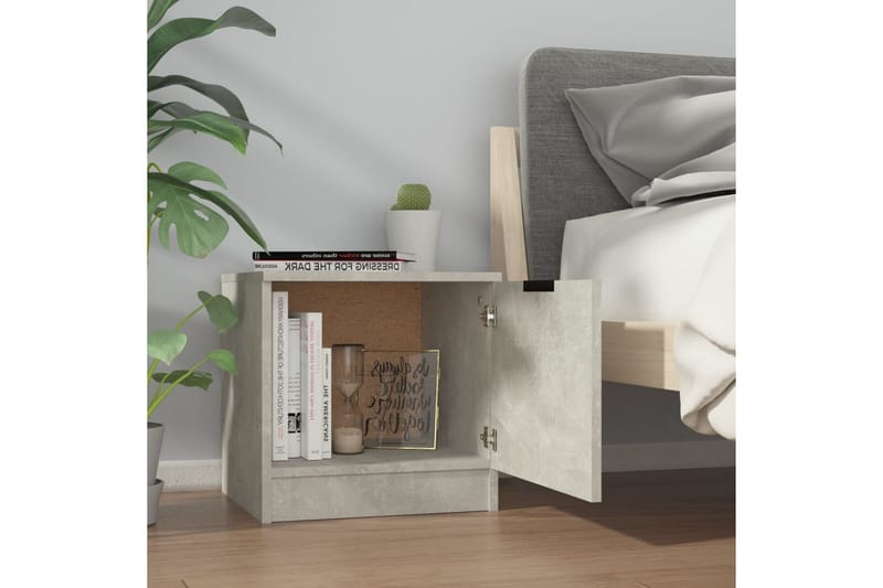 Yöpöydät 2 kpl betoninharmaa 40x39x40 cm - Harmaa - Huonekalut - Pöytä & ruokailuryhmä - Apupöytä & sivupöytä - Yöpöytä