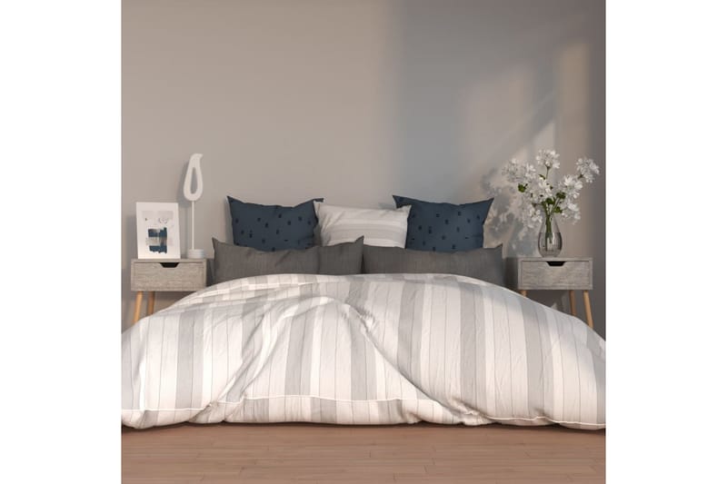 Yöpöydät 2 kpl betoninharmaa 40x40x56 cm lastulevy - Harmaa - Huonekalut - Pöytä & ruokailuryhmä - Apupöytä & sivupöytä - Yöpöytä