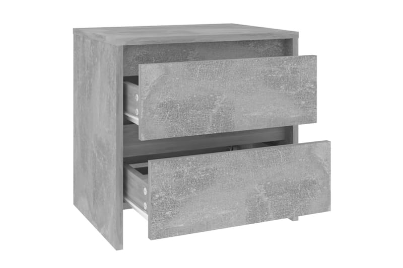 Yöpöydät 2 kpl betoninharmaa 45x34,5x44,5 cm lastulevy - Harmaa - Huonekalut - Pöytä & ruokailuryhmä - Apupöytä & sivupöytä - Yöpöytä