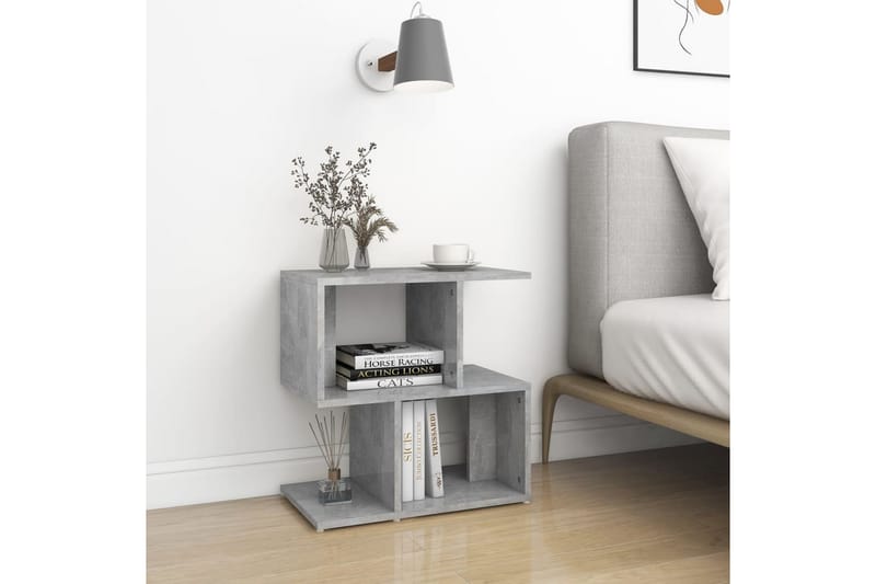 Yöpöydät 2 kpl betoninharmaa 50x30x51,5 cm lastulevy - Huonekalut - Pöytä & ruokailuryhmä - Apupöytä & sivupöytä - Yöpöytä