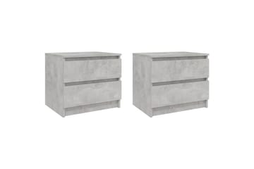 Yöpöydät 2 kpl betoninharmaa 50x39x43,5 cm lastulevy - Huonekalut - Pöytä & ruokailuryhmä - Apupöytä & sivupöytä - Yöpöytä