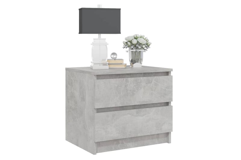 Yöpöydät 2 kpl betoninharmaa 50x39x43,5 cm lastulevy - Huonekalut - Pöytä & ruokailuryhmä - Apupöytä & sivupöytä - Yöpöytä