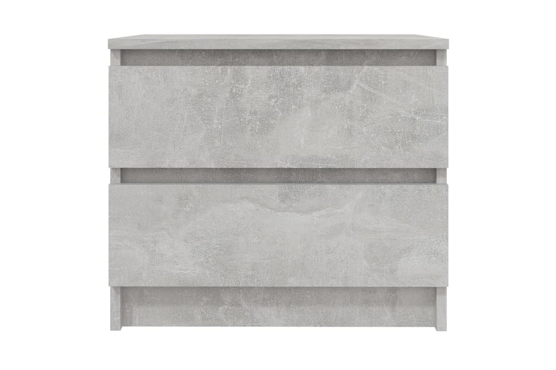 Yöpöydät 2 kpl betoninharmaa 50x39x43,5 cm lastulevy - Huonekalut - Pöytä & ruokailuryhmä - Apupöytä & sivupöytä - Yöpöytä