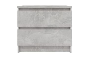 Yöpöydät 2 kpl betoninharmaa 50x39x43,5 cm lastulevy - Huonekalut - Pöytä & ruokailuryhmä - Apupöytä & sivupöytä - Yöpöytä