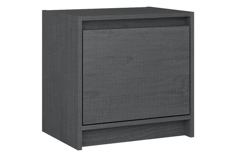 Yöpöydät 2 kpl harmaa 40x30,5x40 cm täysi mänty - Harmaa - Huonekalut - Pöytä & ruokailuryhmä - Apupöytä & sivupöytä - Yöpöytä