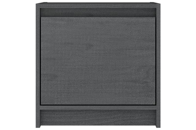 Yöpöydät 2 kpl harmaa 40x30,5x40 cm täysi mänty - Harmaa - Huonekalut - Pöytä & ruokailuryhmä - Apupöytä & sivupöytä - Yöpöytä